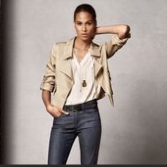 Ann Taylor Asymmetrical Tan Jacket M - Picture 1 of 7